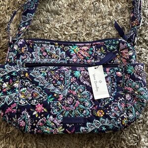 Vera Bradley Crossbody Bag - Navy and Multicolor Floral